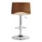 Armen Living Thierry Adjustable Swivel Cream Faux Leather with Walnut Back and Chrome Bar Stool LCTHBAWACR - alternate 4